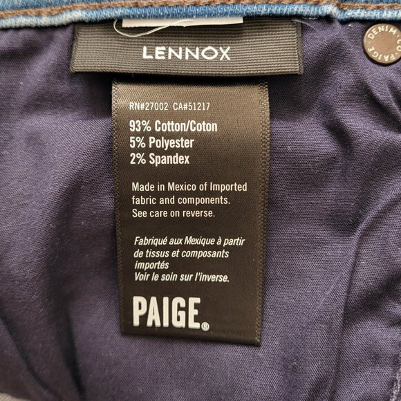 Paige Lennox Vintage Slim Fit Jeans in Ogden Wash Men's Size 33 - Picture 7 of 8